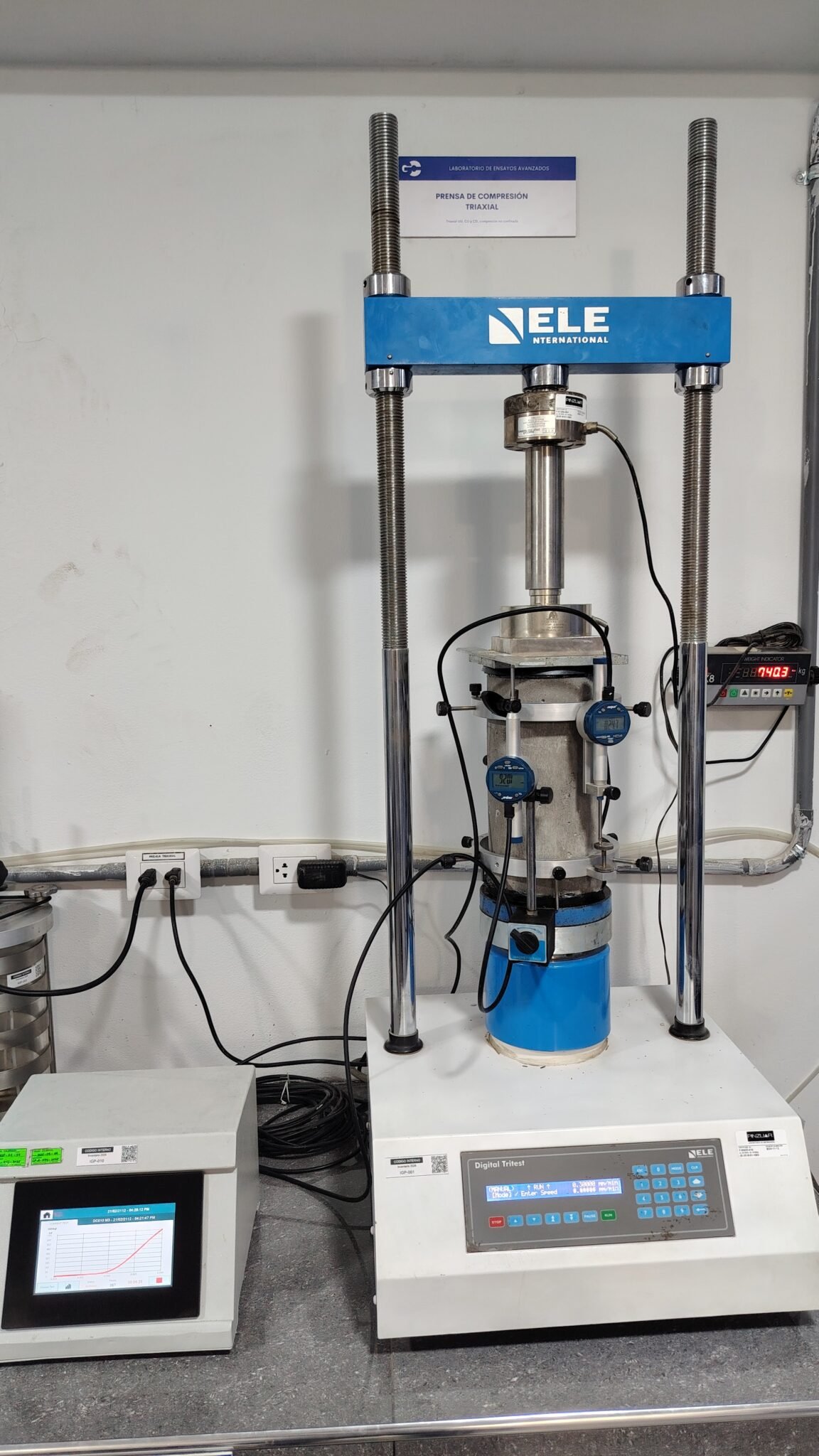 Equipos y ambiente de laboratorio INGEOCONTROL